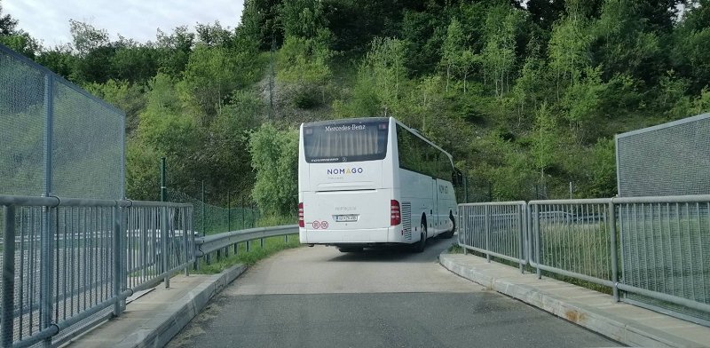 Preizkus obvozne trase čez Čatež ob Savi z avtobusom 1.jpg