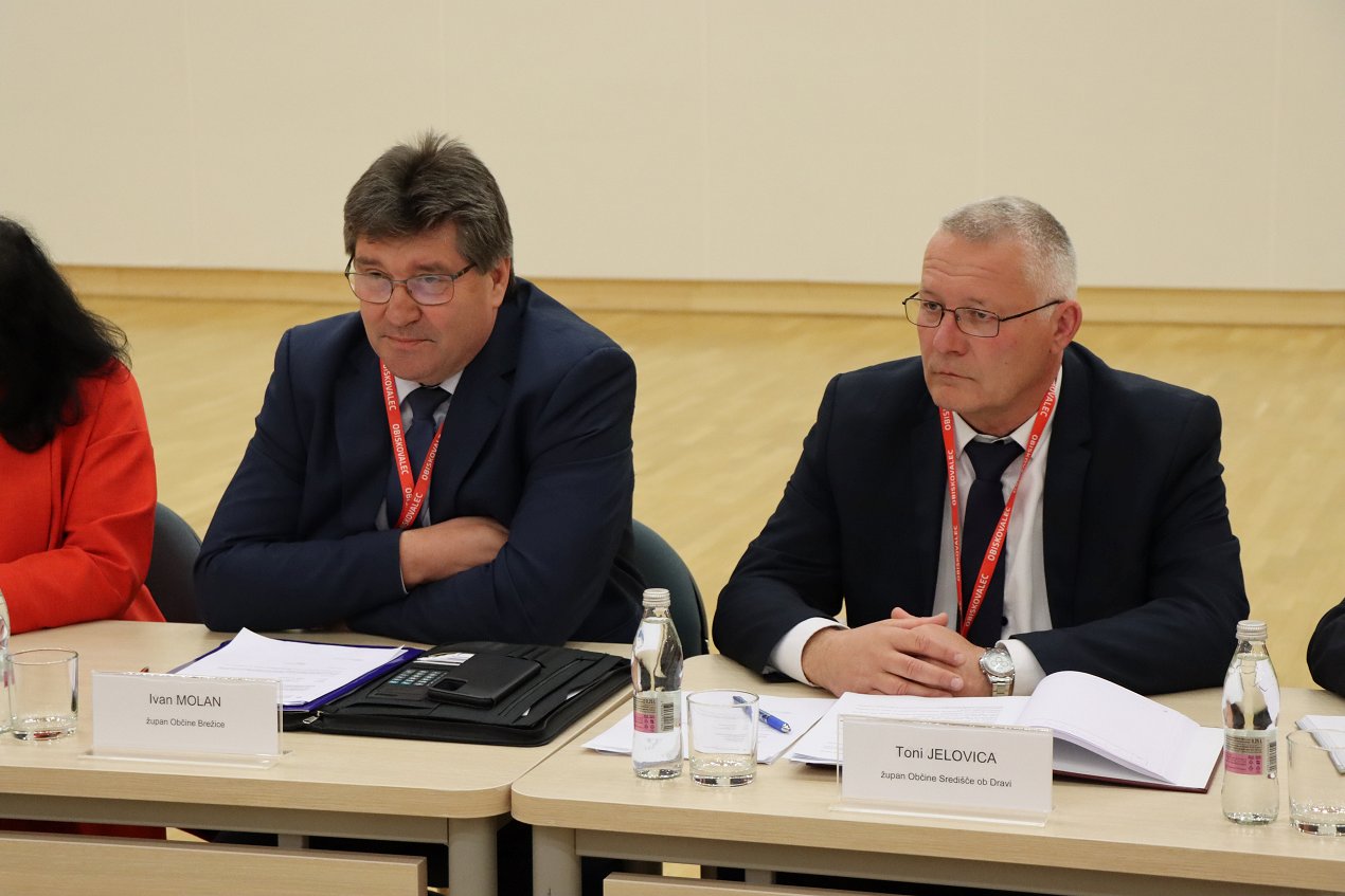Župan Brežic Ivan Molan in župan Središča ob Dravi Toni Jelovica